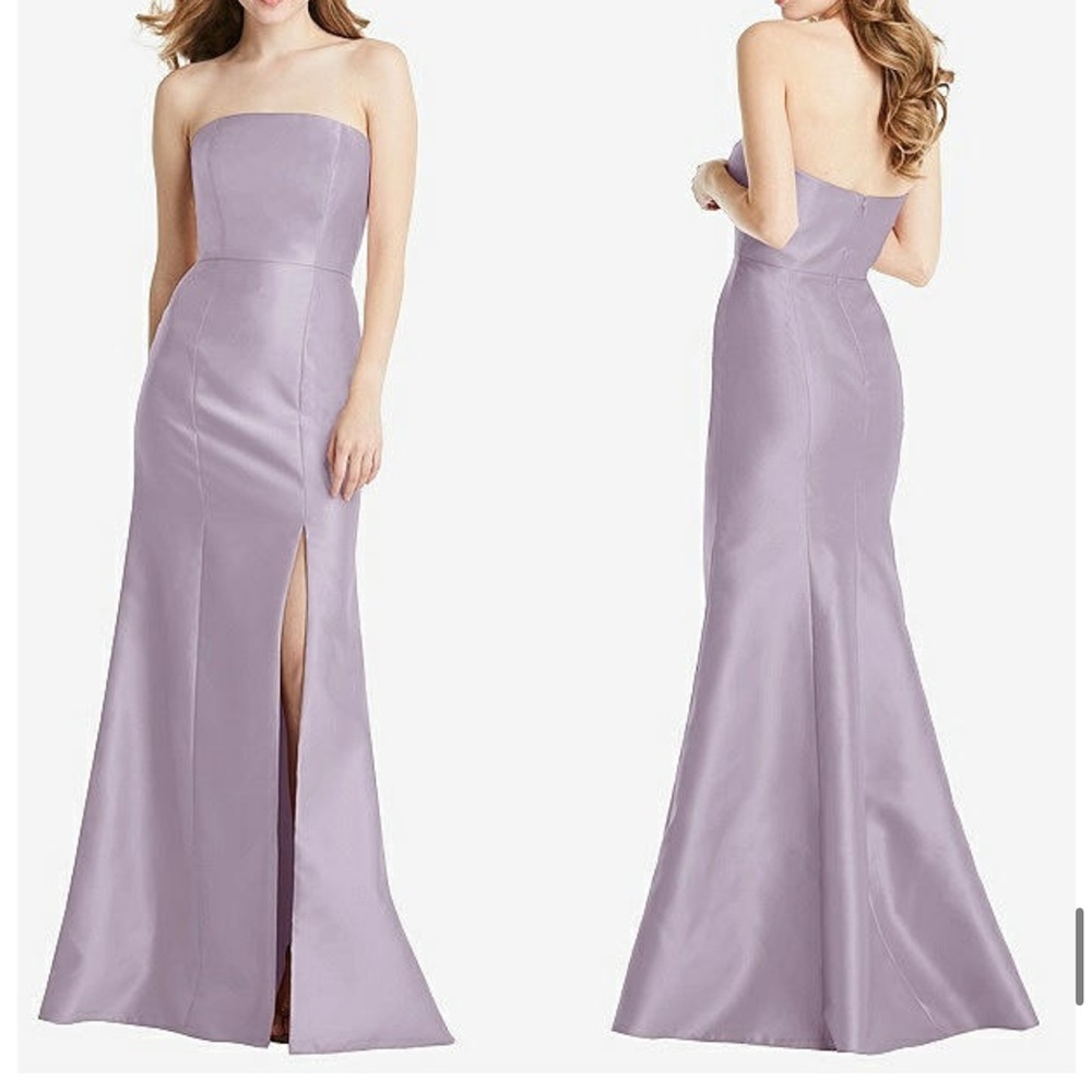 Dessy Collection Strapless Lavender Gown